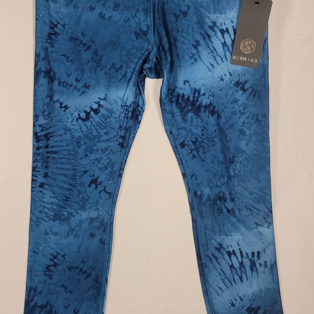 NWT Scorpio Sol Vinyasa High Waist Leggings - Blue Tie Dye